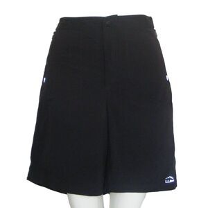 L.L. Bean Comfort Cycling Shorts, L, Black, Reflective accents, Zip Pockets